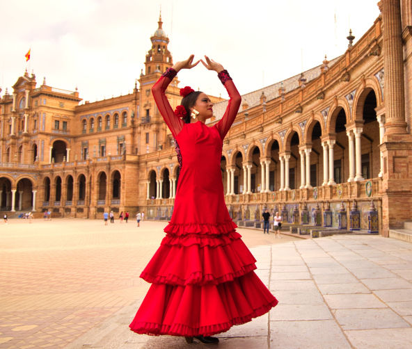Seville, flamenco dancer