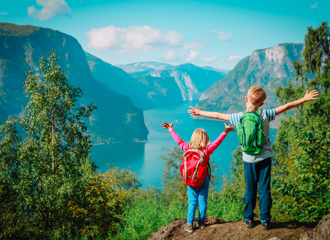 A family enjoying a fjord