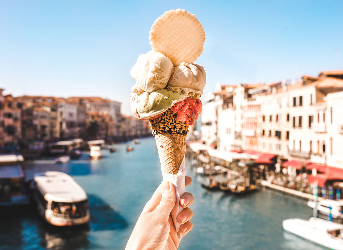 Italy, ice cream in Venice