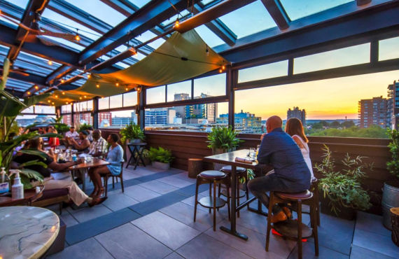 The rooftop bar
