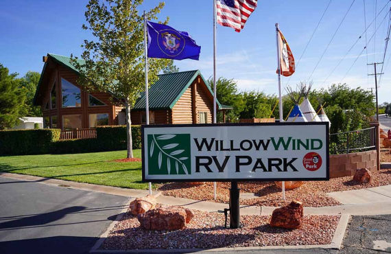 WillowWind RV Park Entrance