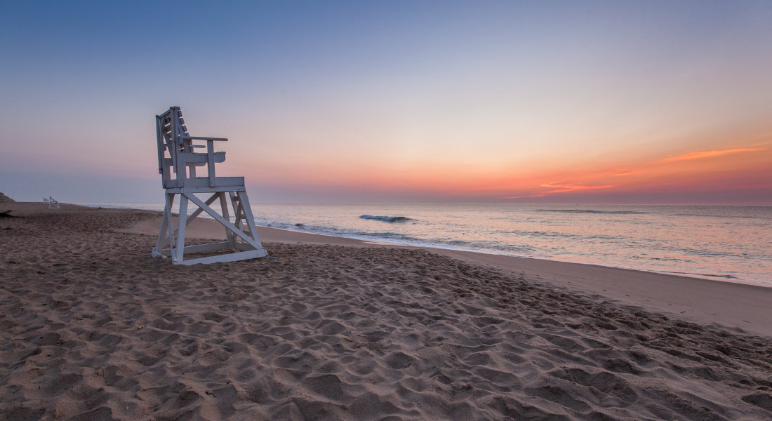 Coucher de soleil sur la Coast Guard Beach, Cape Cod, Massachusetts