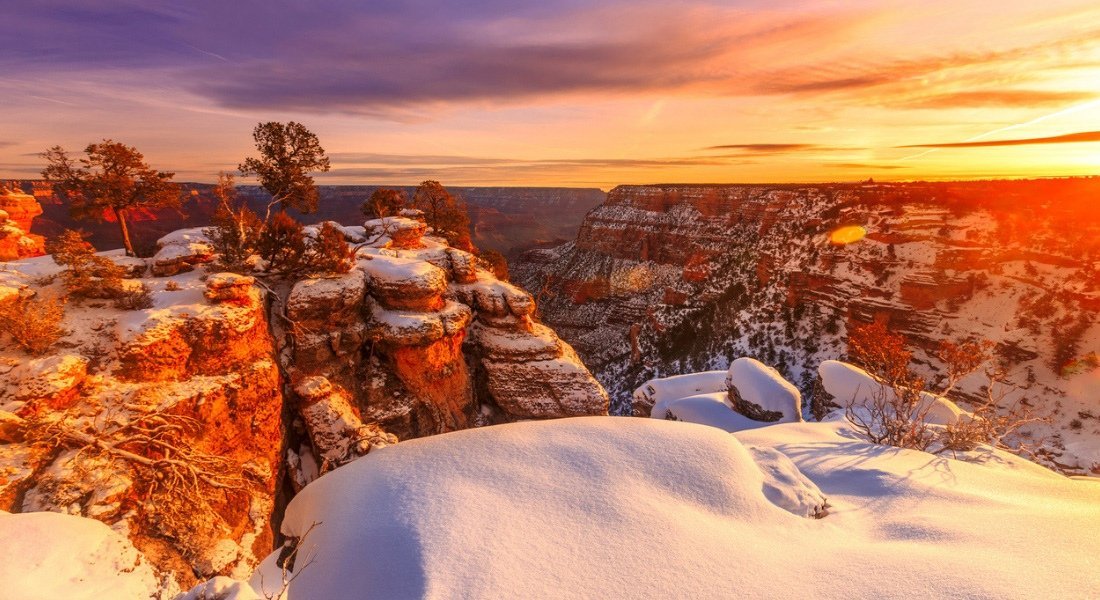 Grand Canyon sous la neige, en basse saison
