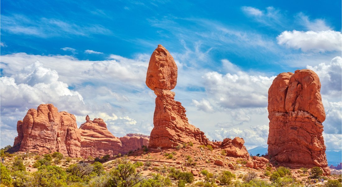 Formations rocheuses dans le parc des arches