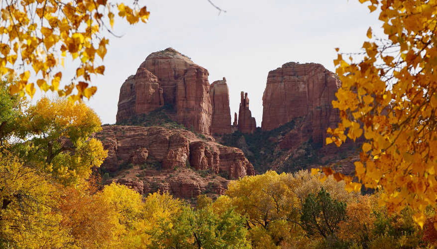 Sedona en automne Cathedral Rock à Sedona en automne