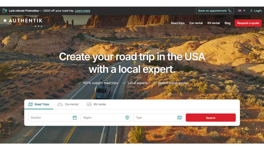 Authentik USA Screenshot of Authentik USA website
