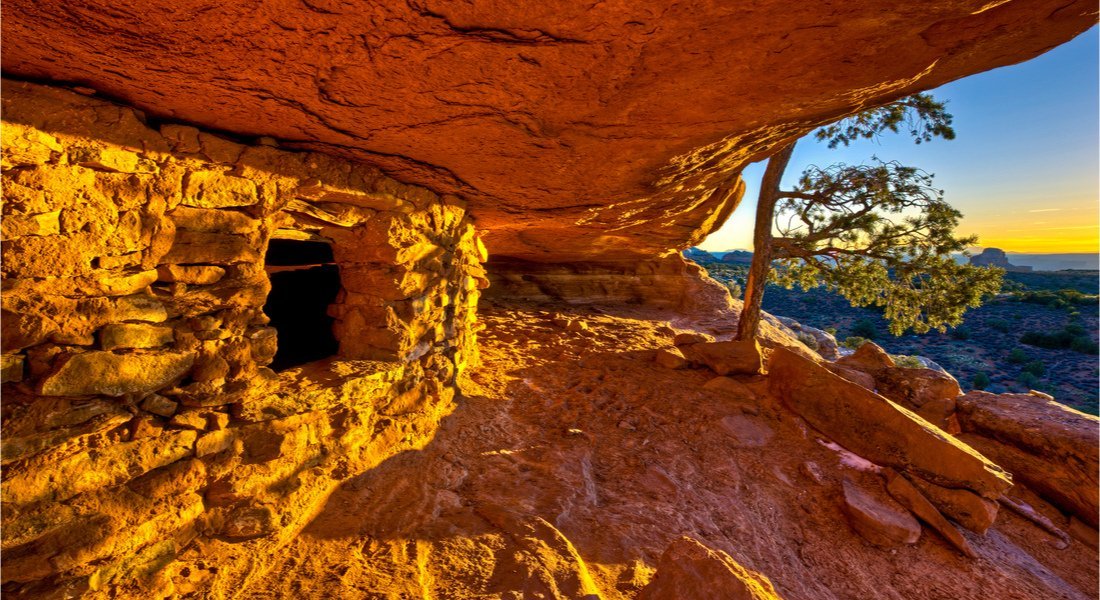 Vue depuis l'arrivée de la randonnée à Aztec Butte