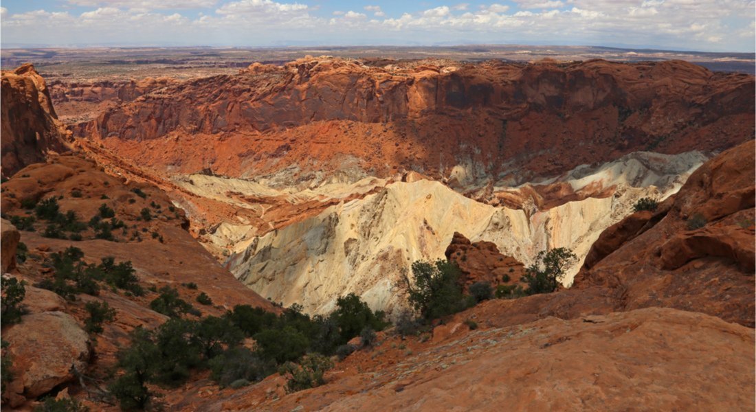 Vue surplombant le cratère de Upheaval Dome