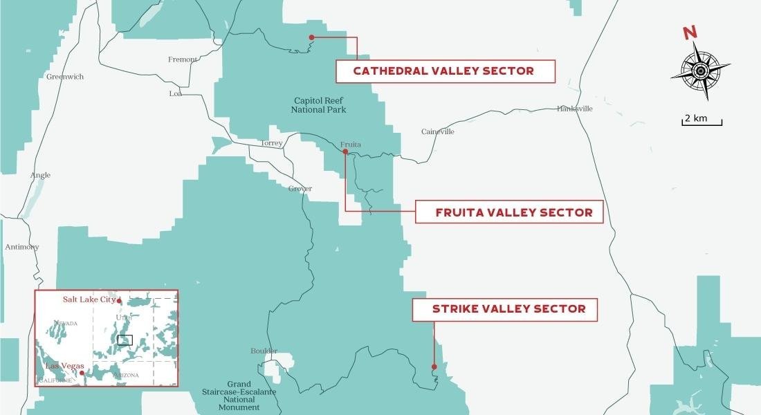 map of capitol reef