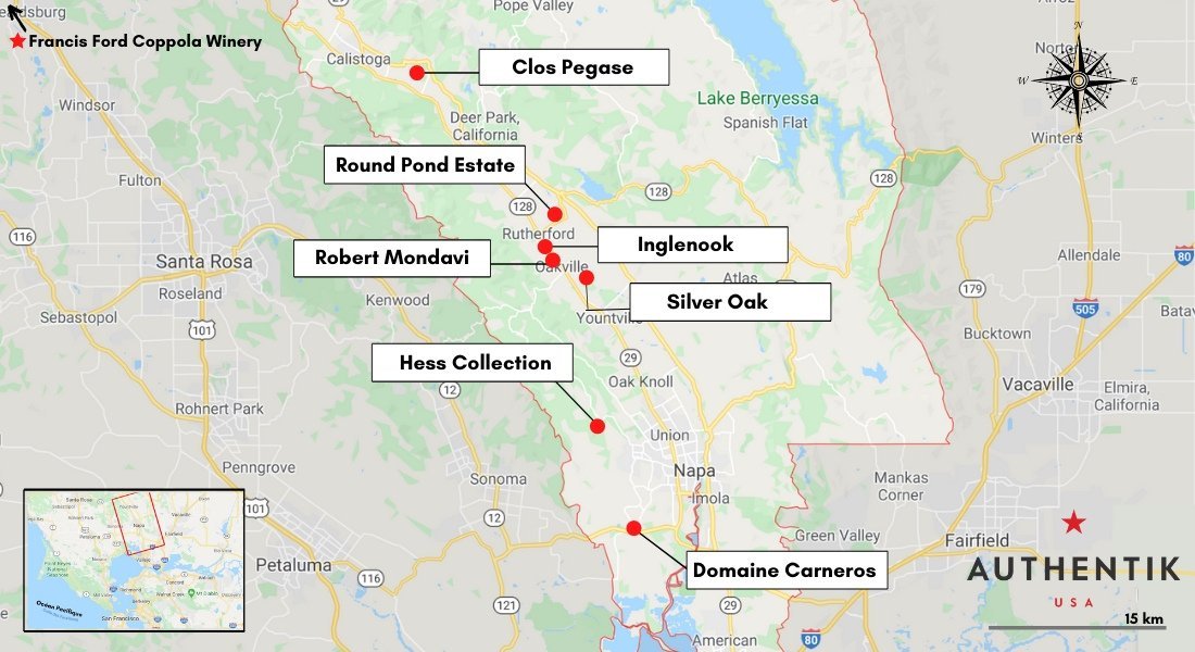 napa valley : carte
