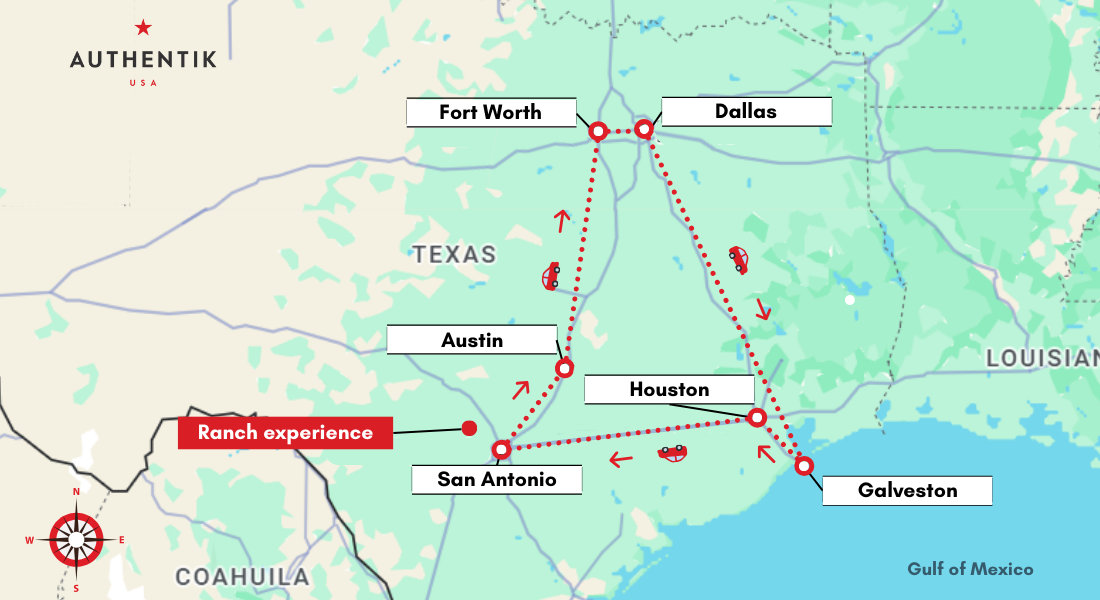 map trip texas