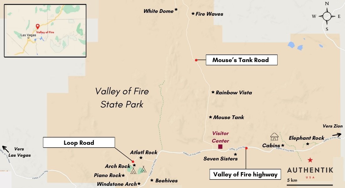 carte valley of fire