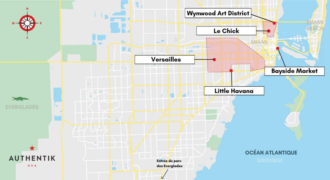 carte activités de miami