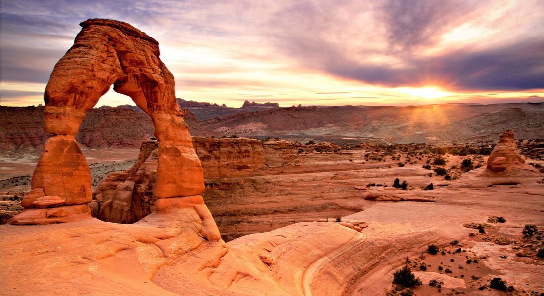 Arch at sunset