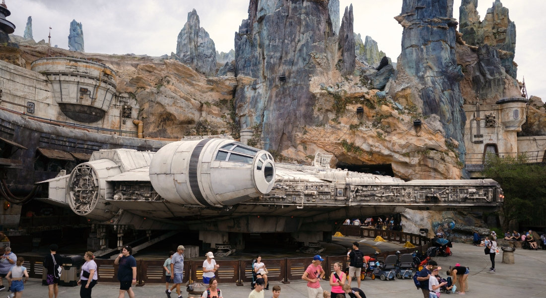 cinema theme park in Florida Replica of the Millennium Falcon at Walt Disney, in the Hollywood Studios park