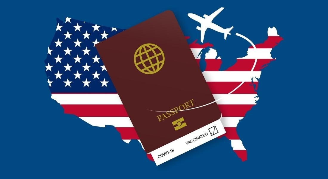 ESTA aux USA Passeport sur la carte des USA