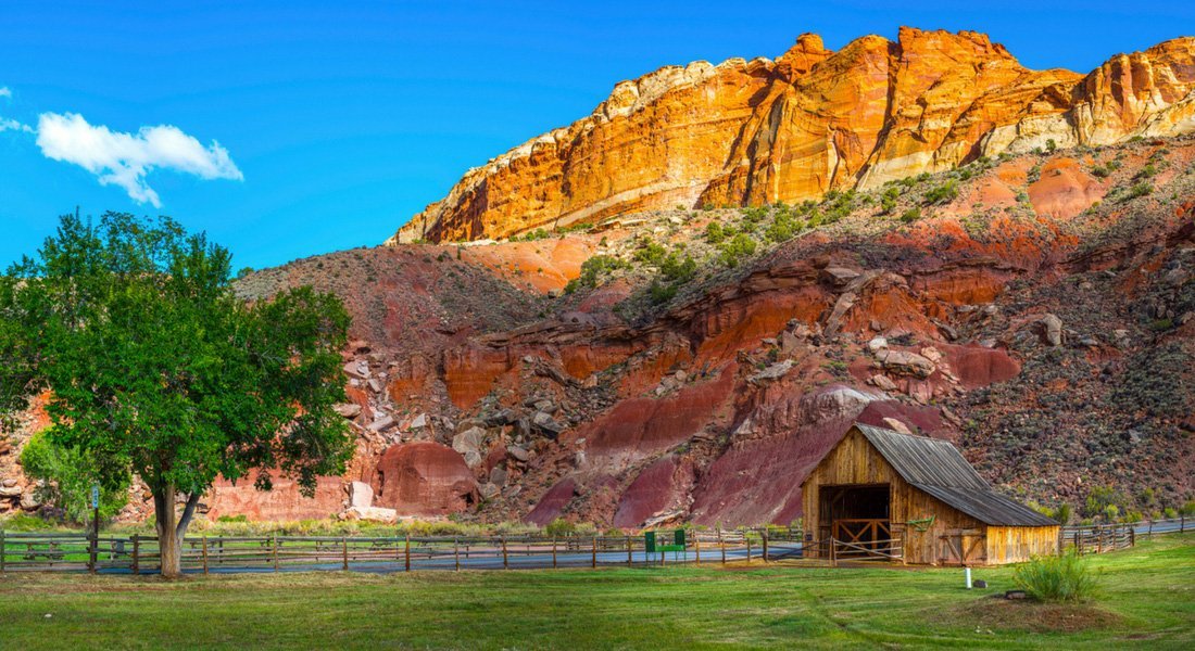 Gifford Homestead dans le parc de Capitol Reef