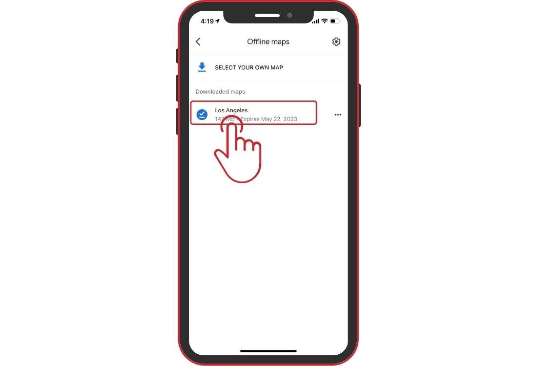 Google maps without data iphone