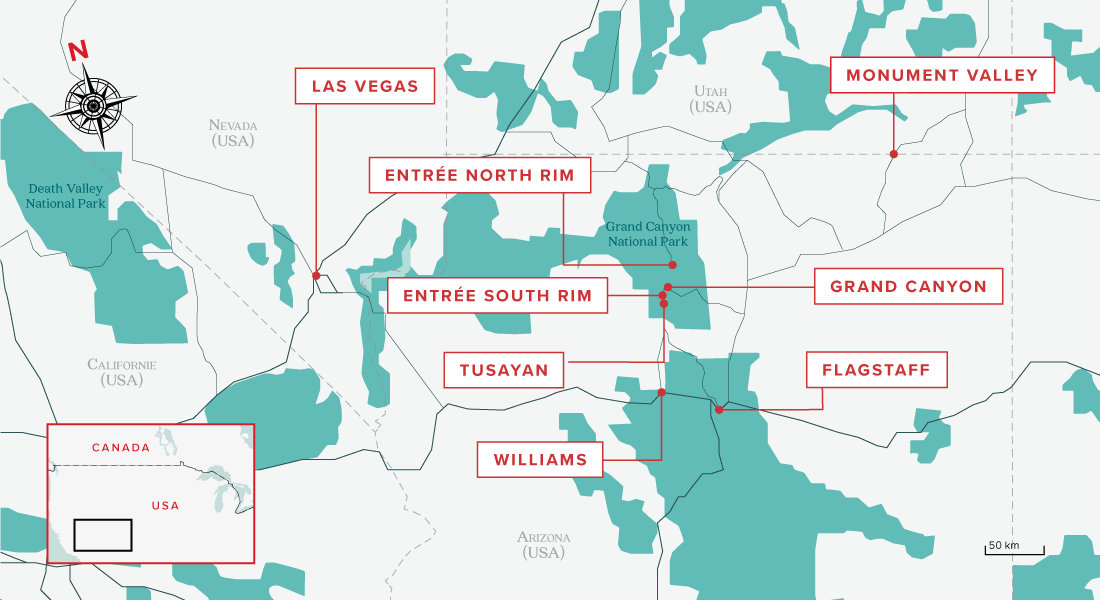 Carte du Grand Canyon