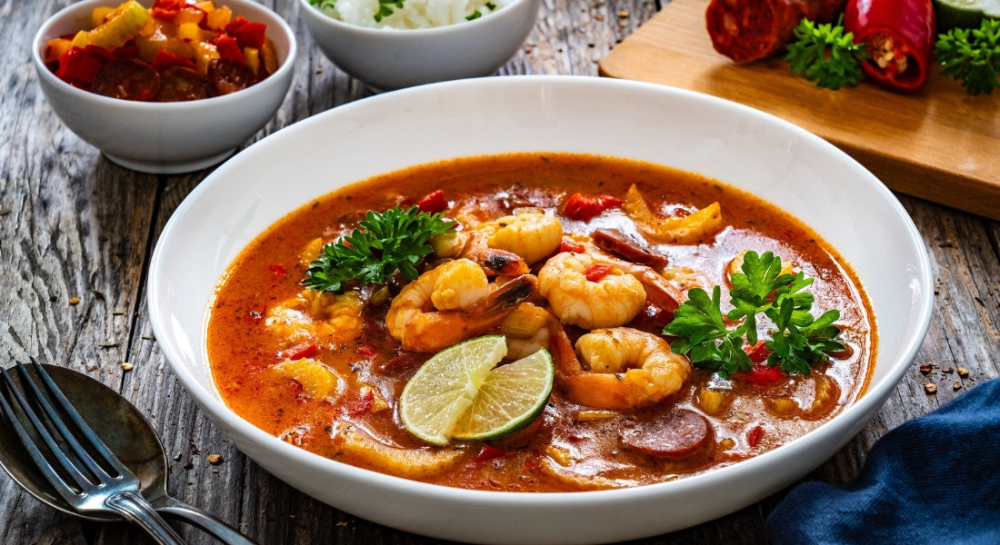  Assiette de gumbo traditionnel de Louisiane