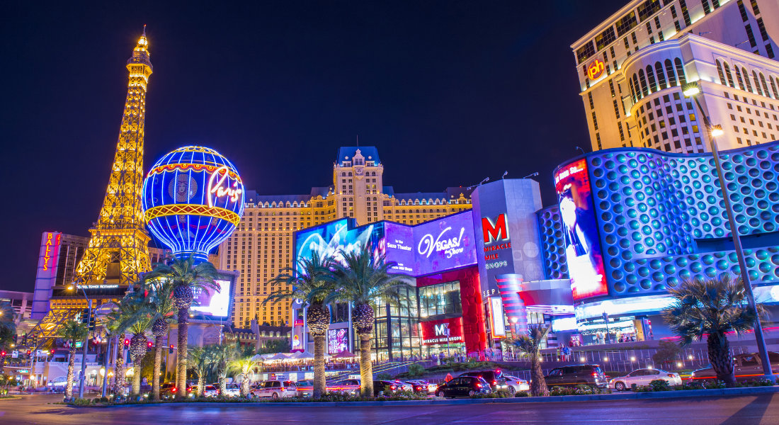Vue de Las Vegas de nuit