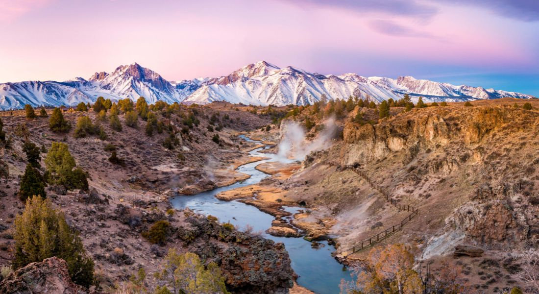 Mammoth Lakes Mammoth Lakes au coucher du soleil
