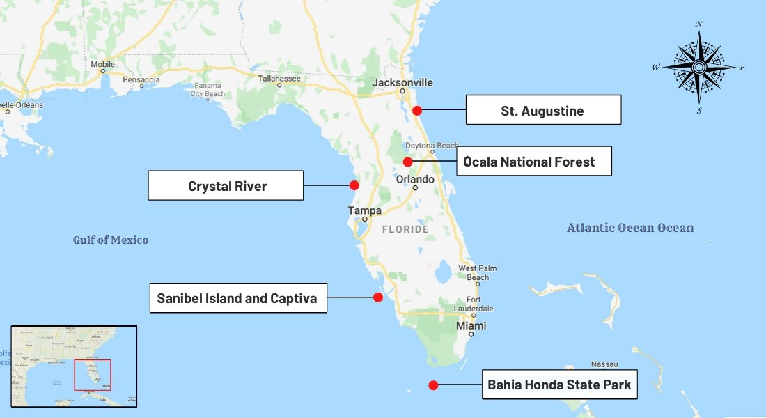 map of things to see in florida