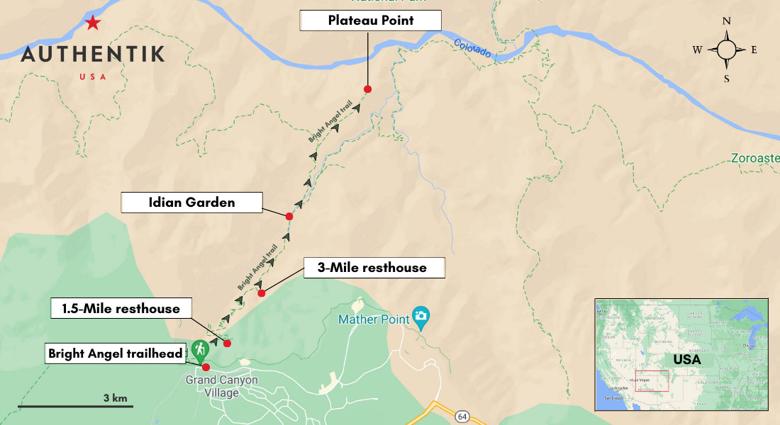 bright angel trail map