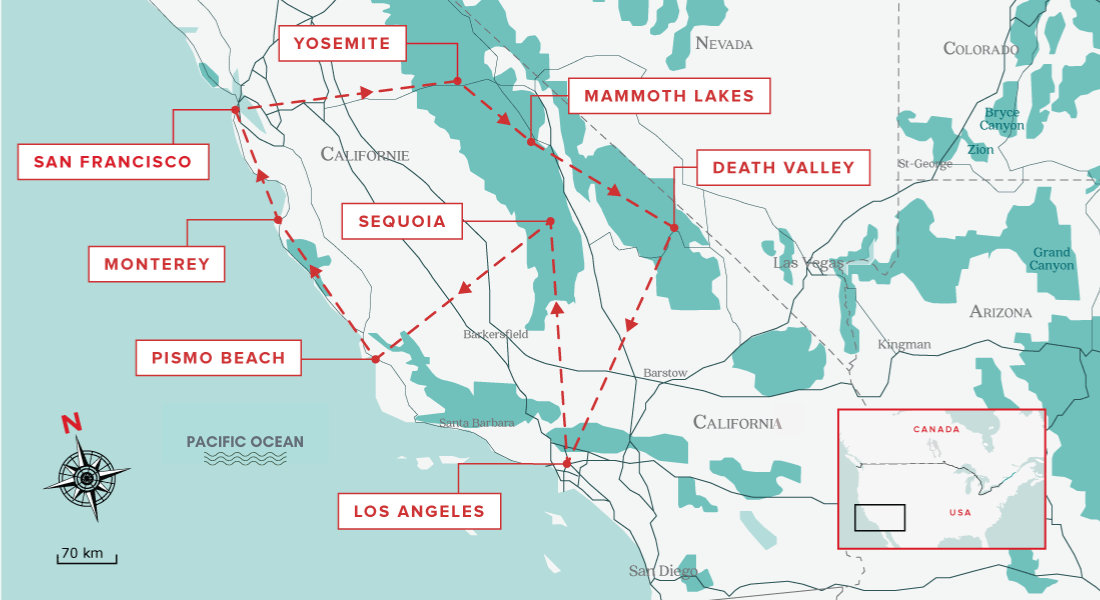 road trip in California itinerary