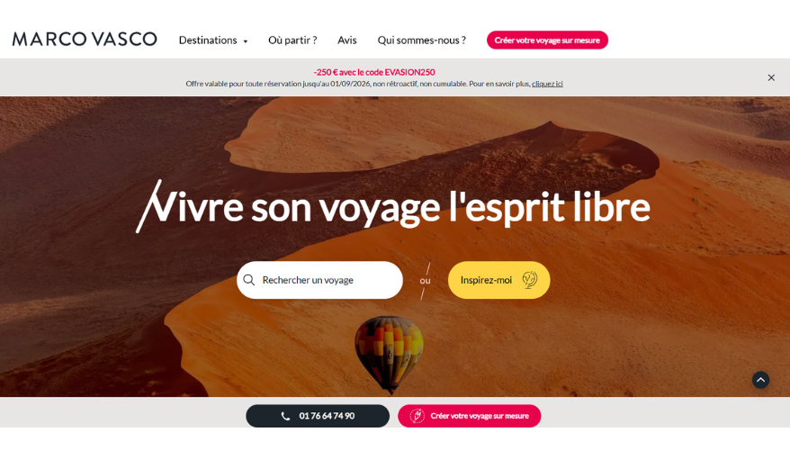 Capture d'écran du site de Marco Vasco