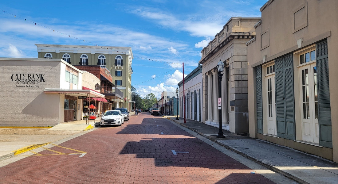 Rue typique de Natchitoches, Louisiane