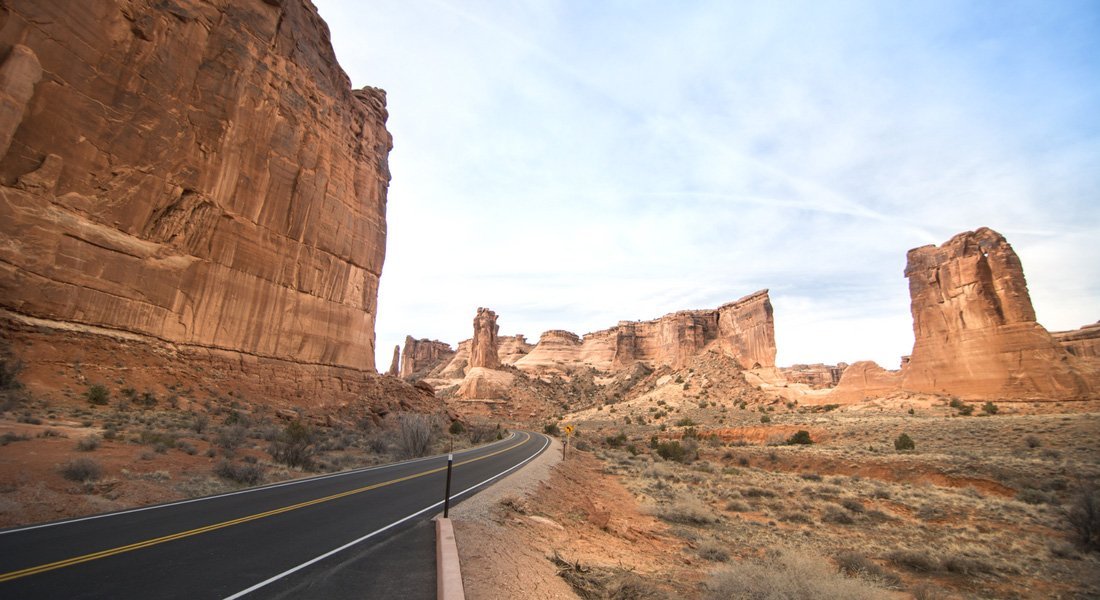 Route dans le parc national des Arches