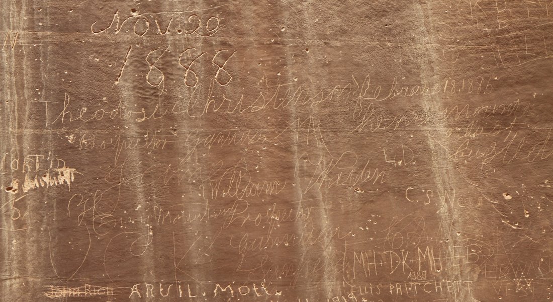 Pioneer Register dans le parc de Capitol Reef