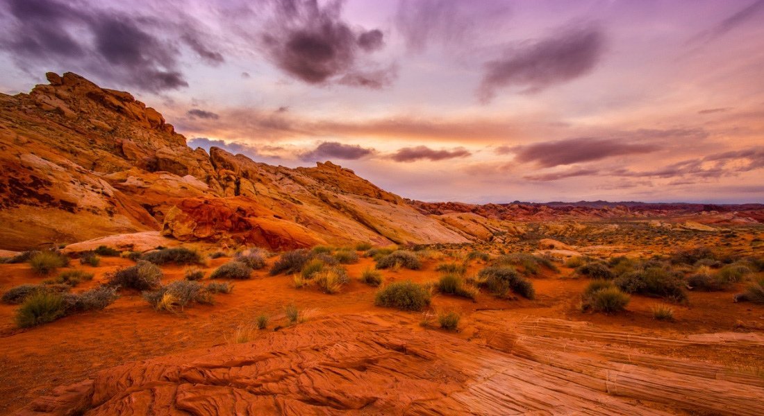 Red Rock Canyon au coucher du soleil