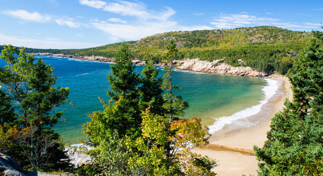 Sand Beach dans le parc national Acadia, Maine