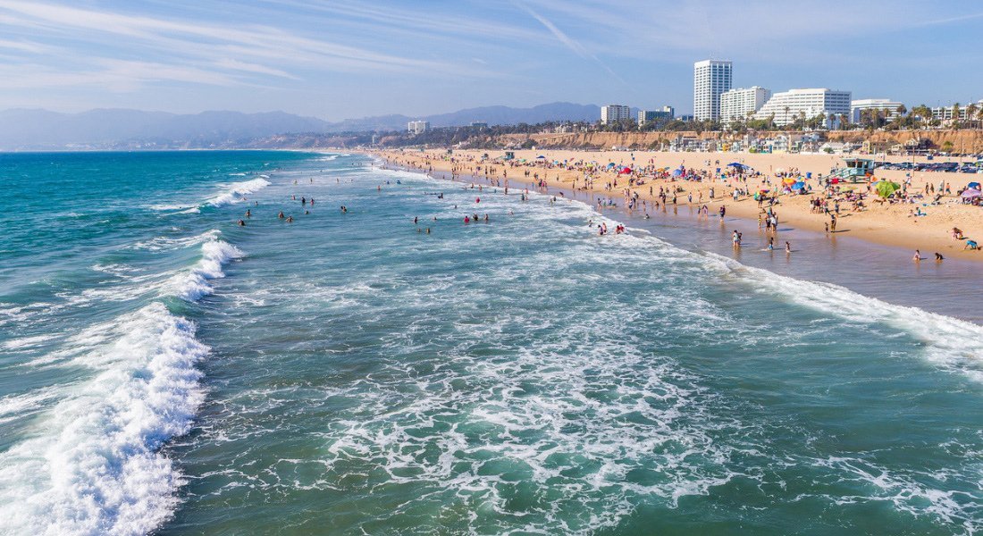 Plage de Santa Monica en Californie