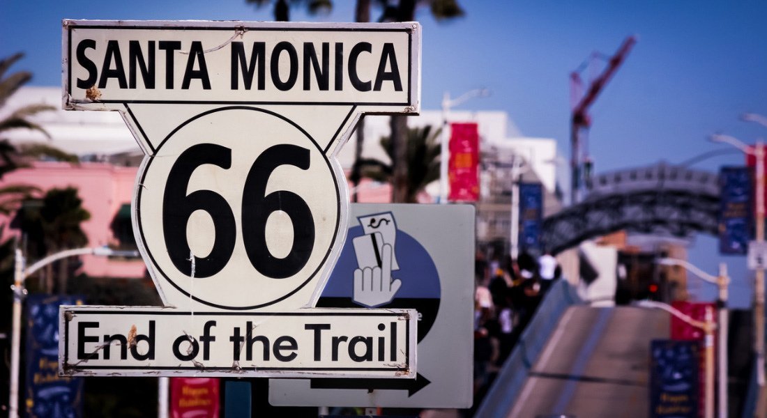 Fin de la Route 66 à Santa Monica
