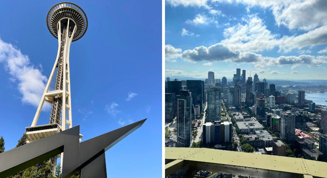 meilleur road trip côte ouest américaine Vue de la Space Needle à Seattle