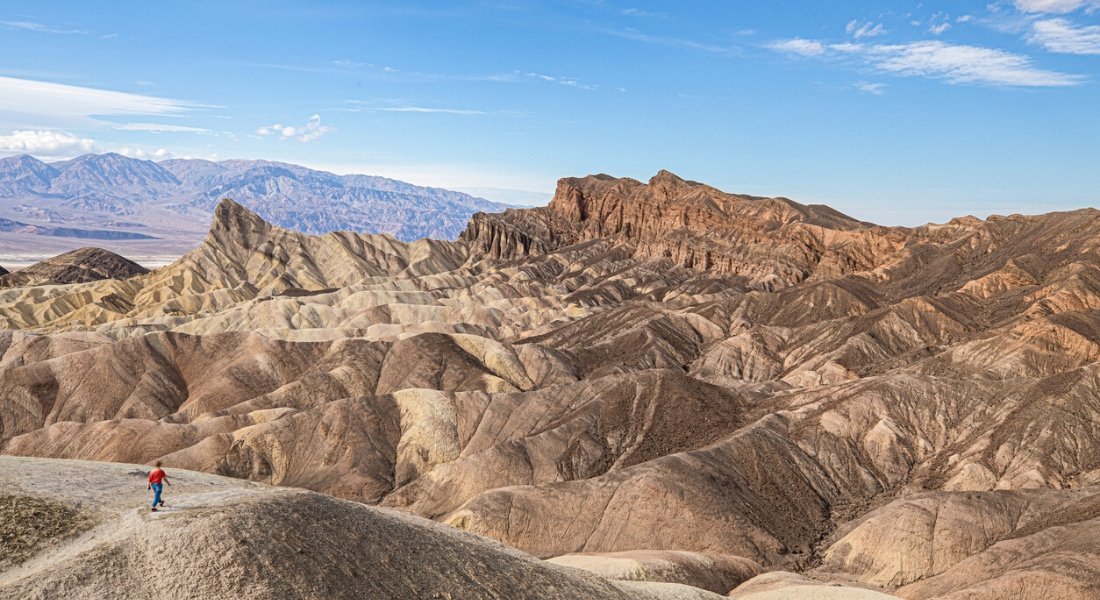 Vue depuis Zabriskie Point dans le parc de la vallée de la mort