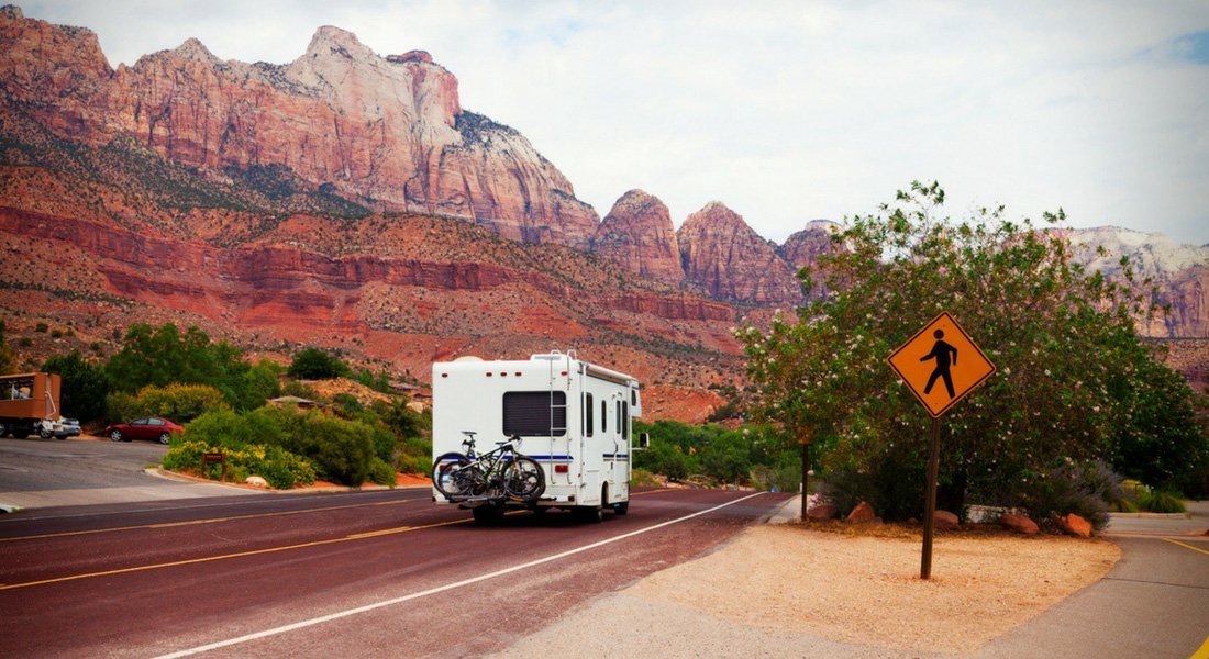 Un VR sur le Zion Mount Carmel Highway