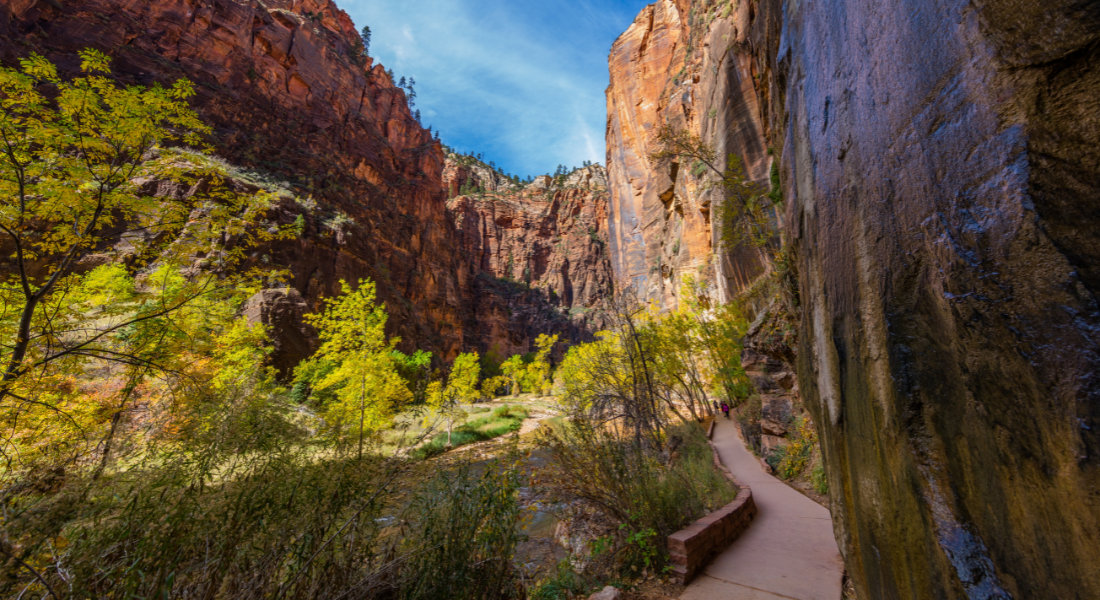Zion National Park Sentier Riverside Walk au Parc National de Zion