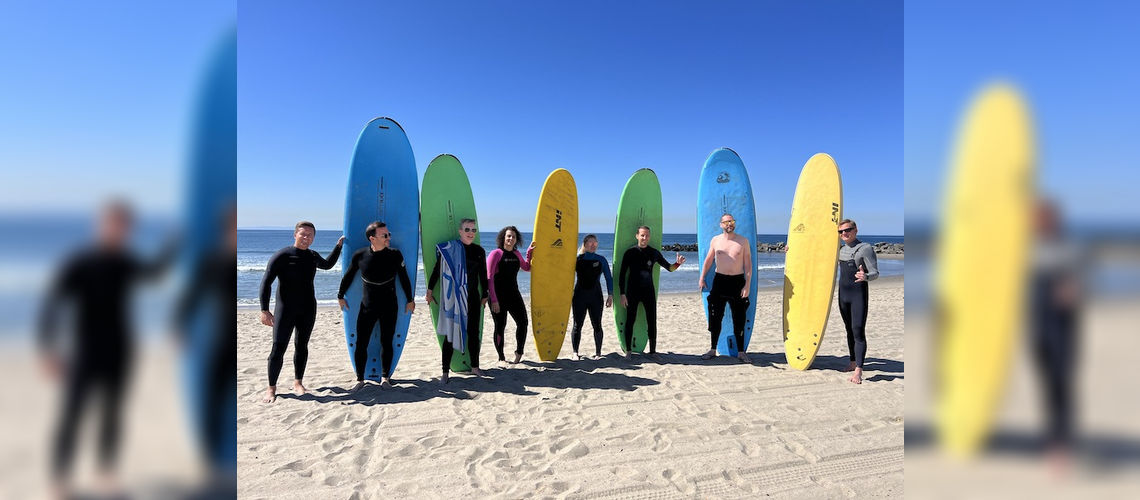 Surfing in Venice Beach