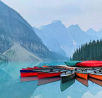 Canot sur le lac Moraine