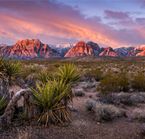 coucher de soleil sur Red Rock canyon