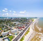 Galveston, aerial view