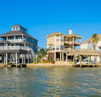 Galveston, waterfront near the city