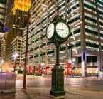 Houston, historic clock on Main Street