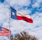 Midland, Texas and US flags