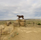Gallup, statue on High Desert trail