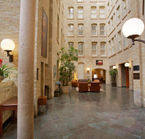 Crockett Hotel, inside patio